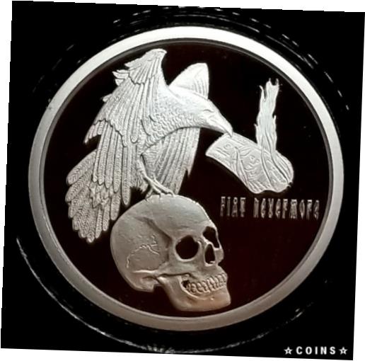 【極美品/品質保証書付】 アンティークコイン コイン 金貨 銀貨 [送料無料] 2018 1oz Fiat Nevermore Proof Silver Shield Death of the Dollar #15