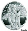  アンティークコイン コイン 金貨 銀貨  2018 1oz Temperance Proof Silver Shield Four Cardinal Virtues Series #2