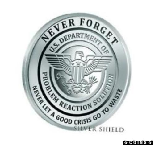 【極美品/品質保証書付】 アンティークコイン コイン 金貨 銀貨 送料無料 2017 1oz Department of PRS Proof Silver Shield Never Forget Series 12 COA 232