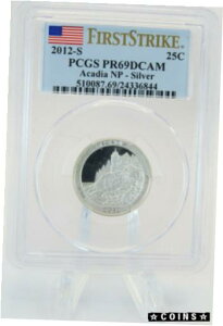 2012-S PCGS PR69DCAM シルバー アーカディア国立公園 NP クォーター プルーフ 25C2012-S PCGS PR69DCAM Silver Acadia National Park NP Quarter Proof 25C