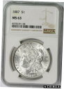 yɔi/iۏ؏tz AeB[NRC RC   [] 1887 Morgan Dollar Silver $1 MS 63 NGC