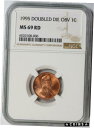 1995 ダブルダイ 表面 リンカーン記念館 ペニー 1C MS 69 RD レッド NGC DDO1995 Doubled Die Obverse Lincoln Memorial Penny 1C MS 69 RD Red NGC DDO(3)
