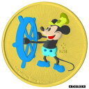  アンティークコイン コイン 金貨 銀貨  Niue 2017 2$ Steamboat Willie - Andy Warhol - Yellow - 1 Oz Silver Coin