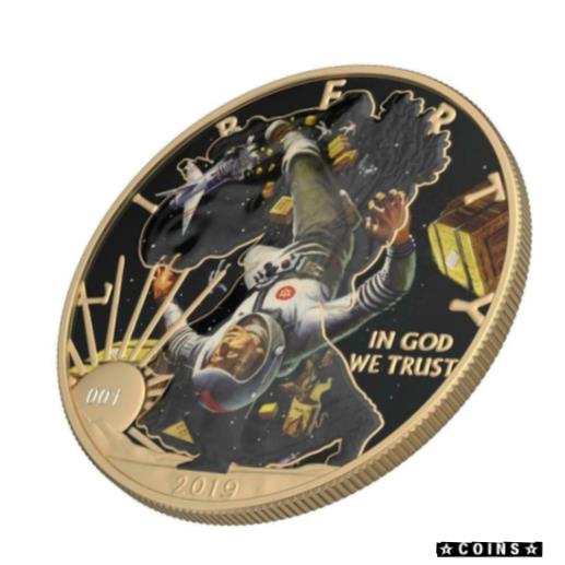  アンティークコイン コイン 金貨 銀貨  USA 2019 1$ Classic Sci-Fi - Gravitation 1 Oz Silver Coin with Varnish