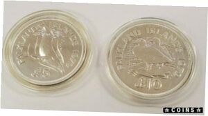 フォークランド諸島 925 シルバー プルーフ コイン 2 枚 - 5 ポンドのザトウクジラ、10 ポンドのアヒル*2 Falkland Islands 925 Silver Proof Coins-5 Pound Humpback Whale 10 Pound Ducks*