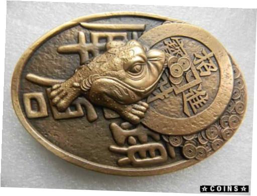 ڶ/ʼݾڽա ƥ    [̵] China 100x70mm Brass Medal - Gold Toad Delivering Money