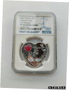 NGC PF70 UC 2021 Cook S$5 20g シルバー (クリスタル付き) コイン - バレンタインデーNGC PF70 UC 2021 Cook S$5 20g Silver (with Crystals) Coin - Valentine's Day