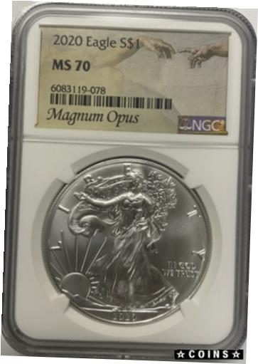 【極美品/品質保証書付】 アンティークコイン コイン 金貨 銀貨 [送料無料] 2020 Silver Eagle NGC MS70 Magnum Opus