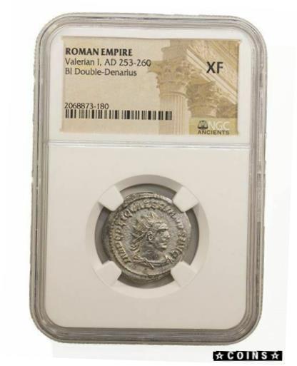 【極美品/品質保証書付】 アンティークコイン コイン 金貨 銀貨 [送料無料] Roman Silver Antoninianus of Valerian 1st (AD253-260) NGC (XF)