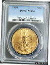 1910 ゴールド 米国 $20 ドル セント ゴーデンス コイン PCGS ミント ステート 641910 GOLD UNITED STATES $20 DO...