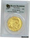 【極美品/品質保証書付】 アンティークコイン 金貨 2014 GOLD $50 BUFFALO BLACK DIAMOND 1 OZ COIN PCGS MINT STATE 70 FIRST STRIKE [送料無料] #gct-wr-3902-472