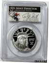 yɔi/iۏ؏tz AeB[NRC RC   [] 1997 W PLATINUM $100 AMERICAN EAGLE 1 oz DIEHL SIGNED PROOF COIN PCGS PR 69 DCAM