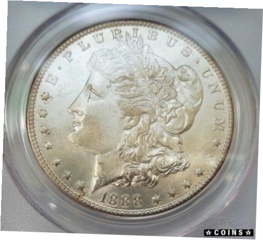 1888 O モルガン ドル PCGS MS 63 保持ステープル ストライクスルー エラー ススルースルー1888 O Morgan Dollar PCGS MS 63 Retained Staple Strike Thru Error Struck Through