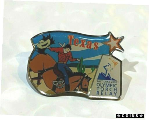 ڶ/ʼݾڽա ƥ    [̵] Salt Lake City 2002 Olympic Torch Relay Pin ~~ Texas ~~