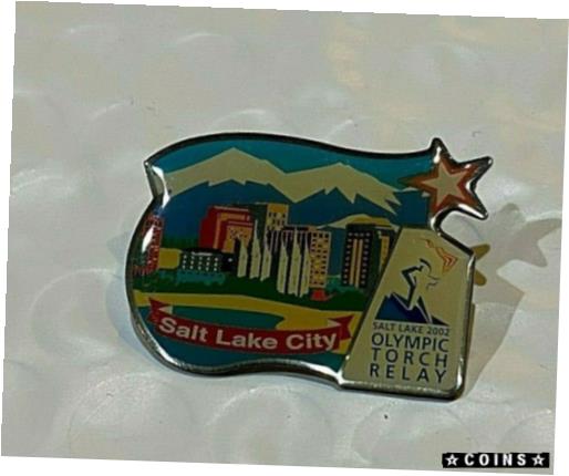 ڶ/ʼݾڽա ƥ    [̵] Salt Lake City 2002 Olympic Torch Relay Pin ~~ Salt Lake City ~~