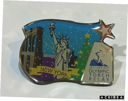 ڶ/ʼݾڽա ƥ    [̵] Salt Lake City 2002 Olympic Torch Relay Pin ~~ New York City ~~