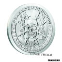 【極美品/品質保証書付】 アンティークコイン コイン 金貨 銀貨 送料無料 Pieces of Eight A Predator World Silver Shield 1oz Silver PIRATE Round BACKORDER