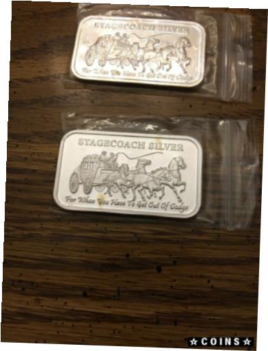  アンティークコイン コイン 金貨 銀貨  1 - 1 oz. .999 Fine Silver Bar - Stagecoach Silver - Divisible Bar