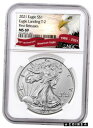 2021 アメリカン 1 オンス シルバー イーグル T-2 NGC MS69 FR 限定イーグル ラベル プレセール2021 American 1 oz Silver Eagle T-2 NGC MS69 FR Exclusive Eagle Label PRESALE(3)