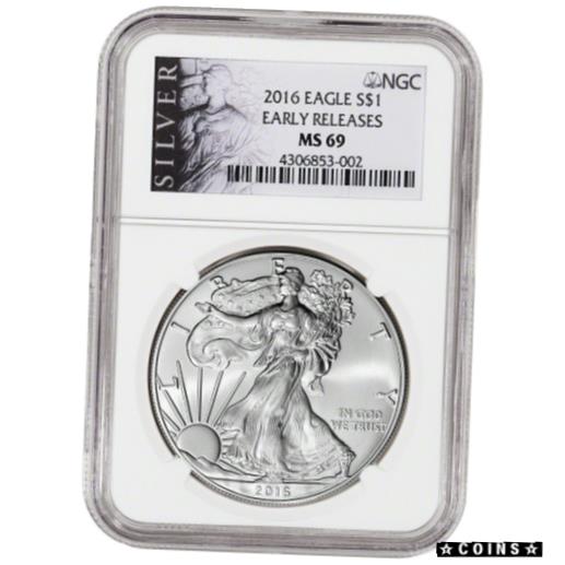 楽天金銀プラチナ　ワールドリソース【極美品/品質保証書付】 アンティークコイン コイン 金貨 銀貨 [送料無料] 2016 American Silver Eagle - NGC MS69 - Early Releases - ALS Label