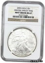 ミントエラー: 2005 シルバー イーグル $1 NGC MS67 (表側ストラック スルー)Mint Error: 2005 Silver Eagle $1 NGC MS67 (Obverse Struck Thru)(3)