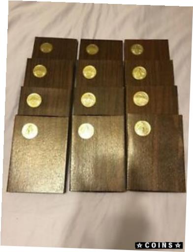 【極美品/品質保証書付】 アンティークコイン コイン 金貨 銀貨 送料無料 Lot Of 12 Boxes Silver Proof Eisenhower Dollars. No Coins 1971-1974 Replacements