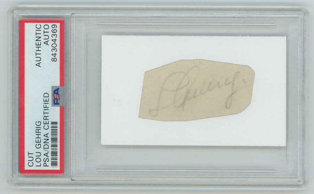 【極美品/品質保証書付】 アンティークコイン 硬貨 Lou Gehrig Signed Autograph Cut. PSA Authentic [送料無料] #oof-wr-4095-1