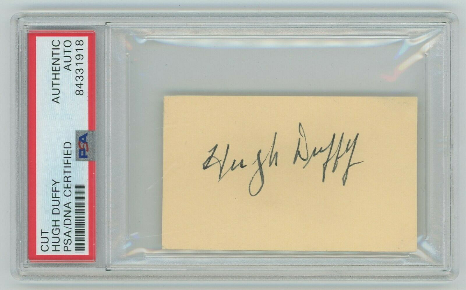 【極美品/品質保証書付】 アンティークコイン コイン 金貨 銀貨 [送料無料] Hugh Duffy Rare Autograph Cut. PSA Authentic