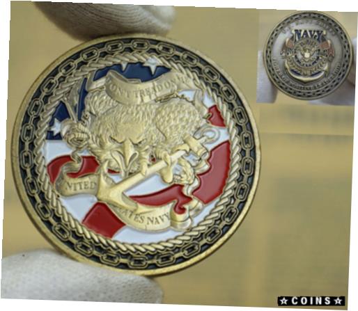 【極美品/品質保証書付】 アンティークコイン コイン 金貨 銀貨 送料無料 U.S. Army NAVY CHIEFS POWER OF POSITIVE LEADERSHIP CHALLENGE COIN Military Medal