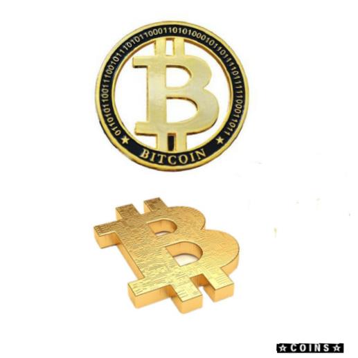  アンティークコイン コイン 金貨 銀貨  2X Hollow Bitcoin Bit Coin BTC Commemorative Physical Coin Collection Souvenir