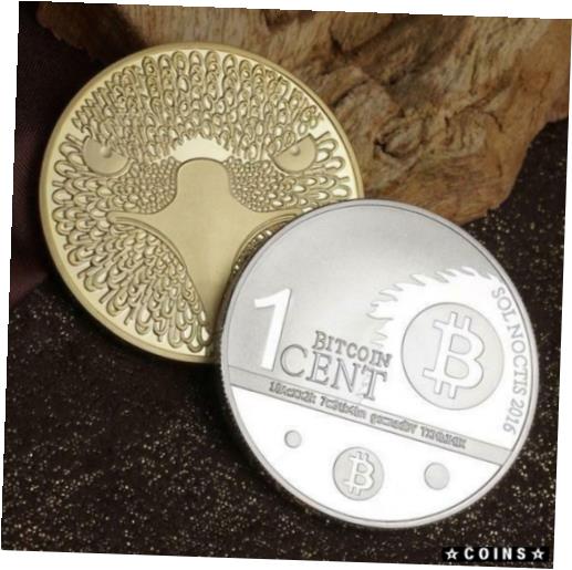  アンティークコイン コイン 金貨 銀貨  2X Bitcoin Bit Coin BTC 1 Cent Commemorative Physical Coin Collection Souvenir