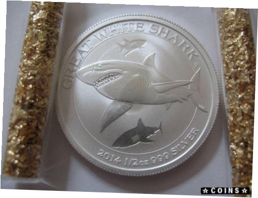 ڶ/ʼݾڽա ƥ    [̵] 2014 1/2 OUNCE SILVER AUSTRALIAN GREAT WHITE SHARK PERTH MINT COIN + GOLD