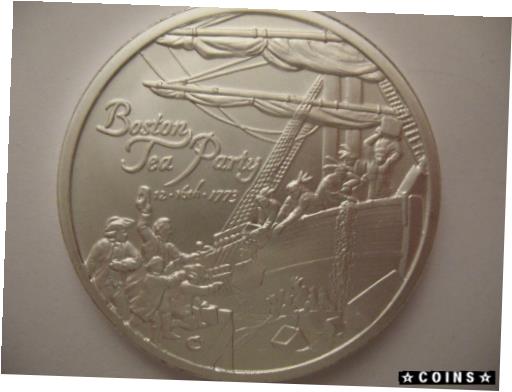 ڶ/ʼݾڽա ƥ    [̵] 1+.OZ.999 SILVER COIN DEC 16 1773 BOSTON TEA PARTY AND AMERICAN HEROES + GOLD