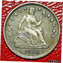 1858 シーテッド リバティ ハーフダイム1858 SEATED LIBERTY HALF DIME(3)