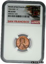 1966 SMS 1C リンカーン NGC MS 66 RD がサンフランシスコに衝突1966 SMS 1C Lincoln NGC MS 66 RD Struck At San Francisco(3)