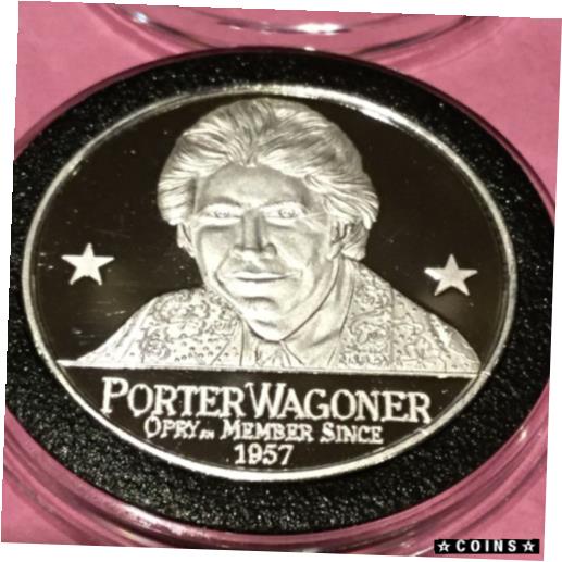【極美品/品質保証書付】 アンティークコイン コイン 金貨 銀貨 [送料無料] Porter Wagoner Country Music Legend Proof Coin 1 Troy Oz .999 Fine Silver Round