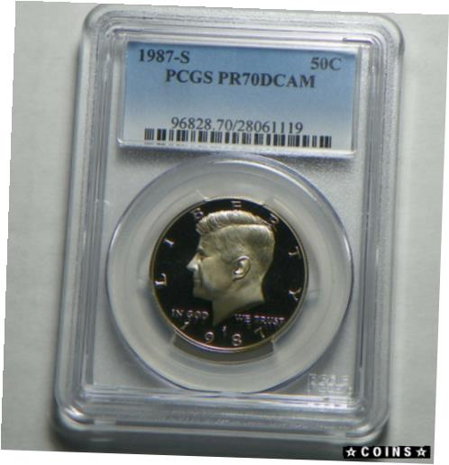 【極美品/品質保証書付】 アンティークコイン コイン 金貨 銀貨 [送料無料] 1987-S PROOF KENNEDY HALF DOLLAR PCGS PR70DCAM