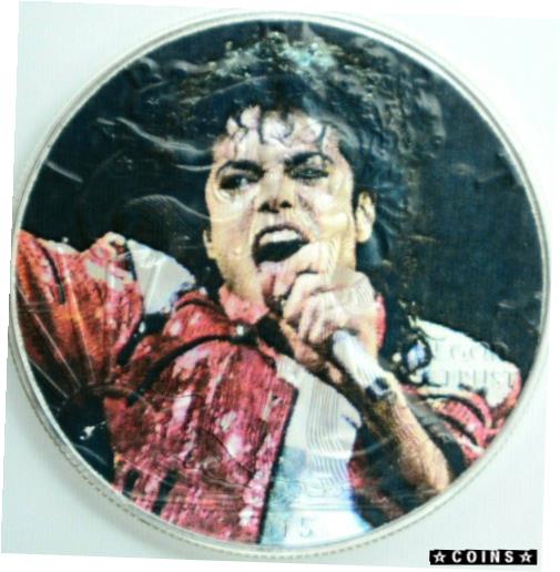 【極美品/品質保証書付】 アンティークコイン コイン 金貨 銀貨 [送料無料] Michael Jackson American Silver Eagle 1oz .999 Limited Edition Dollar Coin