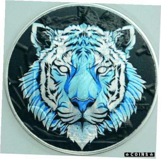 楽天金銀プラチナ　ワールドリソース【極美品/品質保証書付】 アンティークコイン コイン 金貨 銀貨 [送料無料] Blue Tiger Face - American Silver Eagle 1oz .999 Silver Dollar Coin Gift