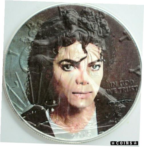 【極美品/品質保証書付】 アンティークコイン コイン 金貨 銀貨 [送料無料] Michael Jackson American Silver Eagle 1oz .999 Limited Edition Dollar Coin