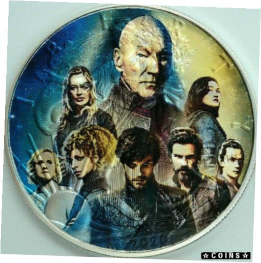 【極美品/品質保証書付】 アンティークコイン コイン 金貨 銀貨 [送料無料] Picard Star Trek - American Silver Eagle 1oz .999 Limited Edition Dollar Coin