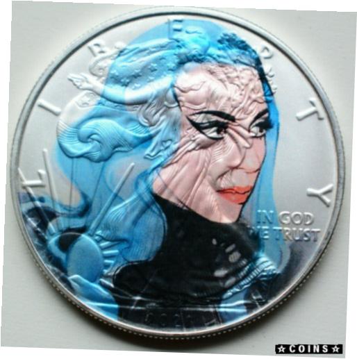 【極美品/品質保証書付】 アンティークコイン コイン 金貨 銀貨 送料無料 Lady Gaga - American Silver Eagle 1oz .999Limited Edition Silver Dollar Coin