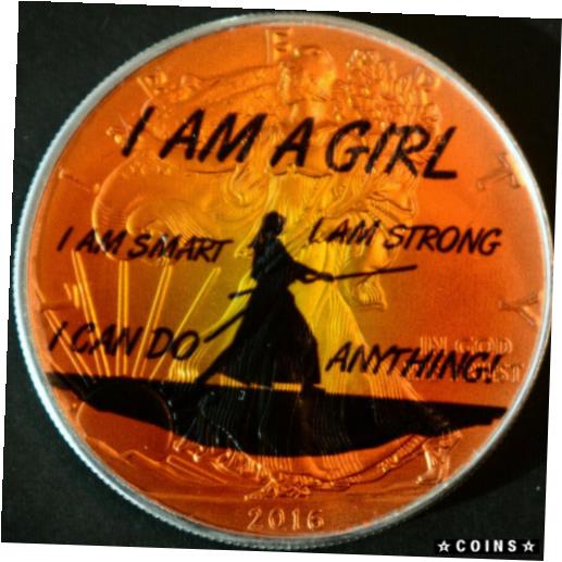 楽天金銀プラチナ　ワールドリソース【極美品/品質保証書付】 アンティークコイン コイン 金貨 銀貨 [送料無料] I Am A Girl - American Silver Eagle 1oz. Limited Edition .999 Silver Dollar Coin