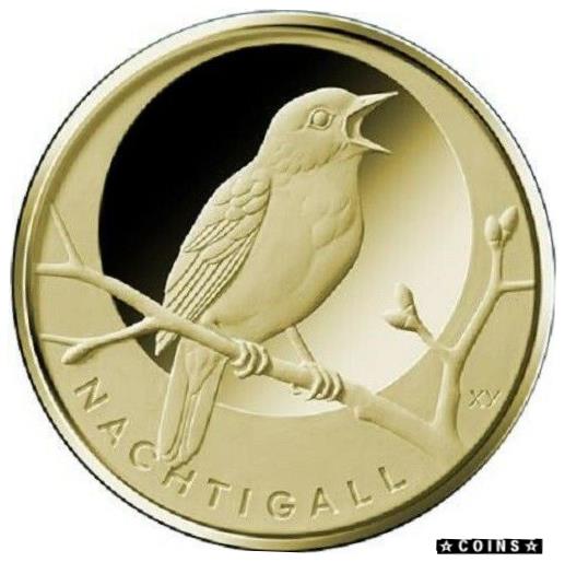  アンティークコイン コイン 金貨 銀貨  Deutschland - 20 Euro 2016 - Nachtigall (1.) - Buchstabe J - 1/8 Oz Gold ST