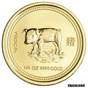 2007 オーストラリア ゴールド ルナー シリーズ I 亥年 1/4 オンス $25 - BU2007 Australia Gold Lunar Series I Year of the Pig 1/4 oz $25 - BU(3)