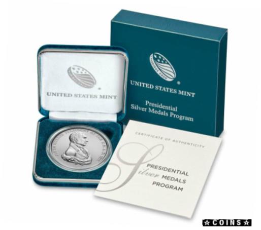 楽天金銀プラチナ　ワールドリソース【極美品/品質保証書付】 アンティークコイン コイン 金貨 銀貨 [送料無料] （2019） United States James Monroe Presidential 1 oz Silver Medal BU OGP SKU58732