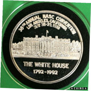 貨幣学的な南カリフォルニア ホワイトハウス 1 トロイオンス .999 純銀ラウンド コインNumismatic Southern California White House 1 Troy Oz .999 Fine Silver Round Coin