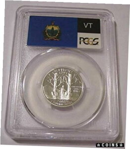 2001 S シルバー バーモント州クォーター プルーフ PR70 DCAM PCGS フラグ ラベル2001 S Silver Vermont State Quarter Proof PR70 DCAM PCGS Flag Label