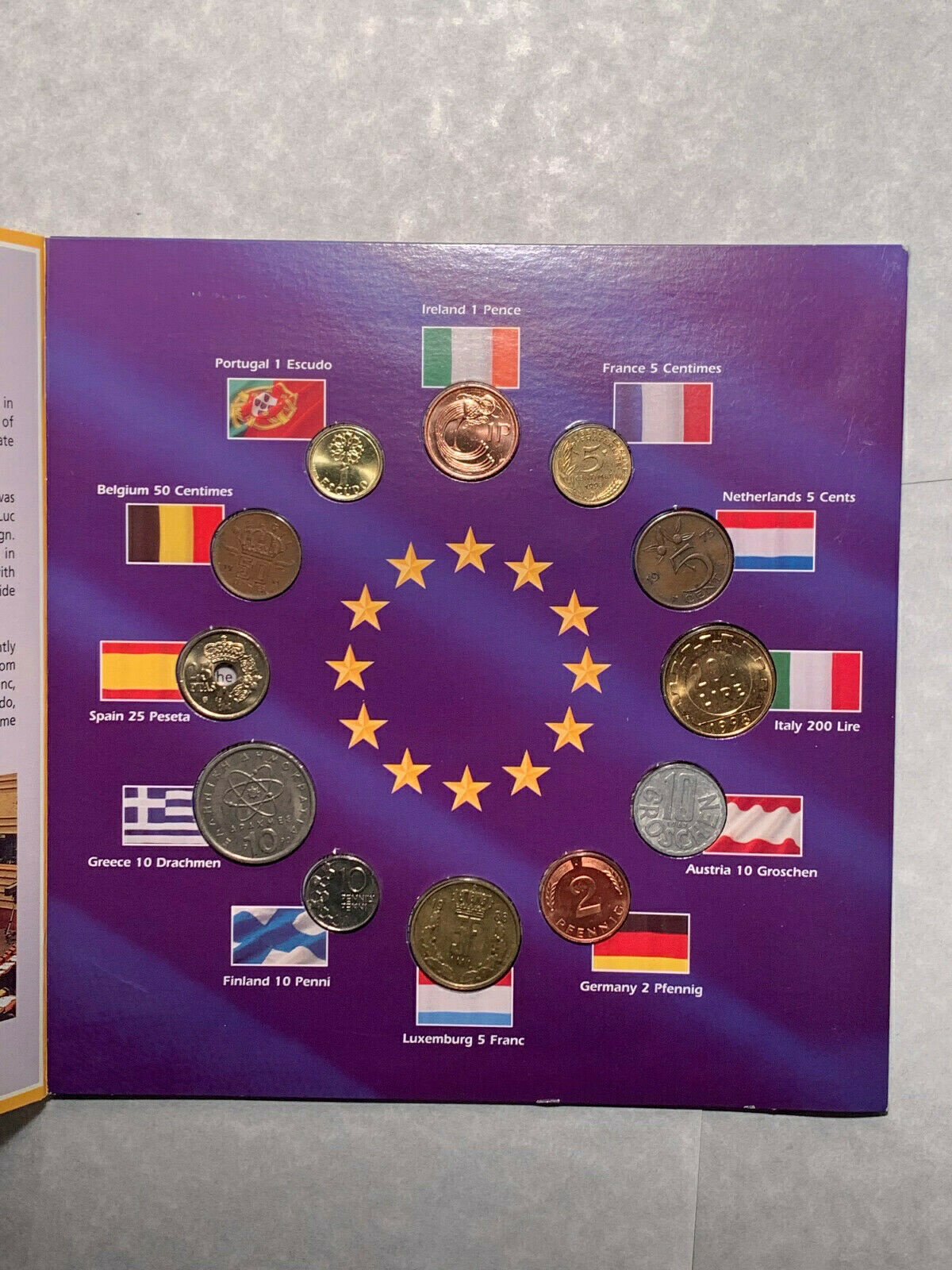 【極美品/品質保証書付】 アンティークコイン コイン 金貨 銀貨 送料無料 Europe 039 s Final National Coins 12 Coin Set - Countdown to the Euro