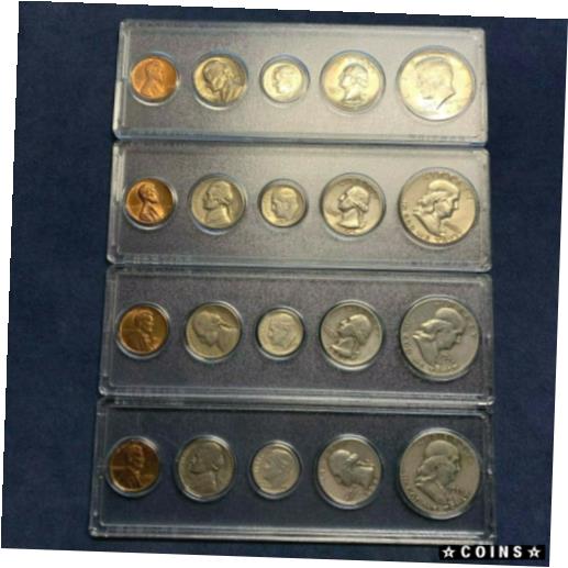 楽天金銀プラチナ　ワールドリソース【極美品/品質保証書付】 アンティークコイン コイン 金貨 銀貨 [送料無料] Variety Lot of United States 5-Coin Year Sets Various Mints - Free Shipping USA